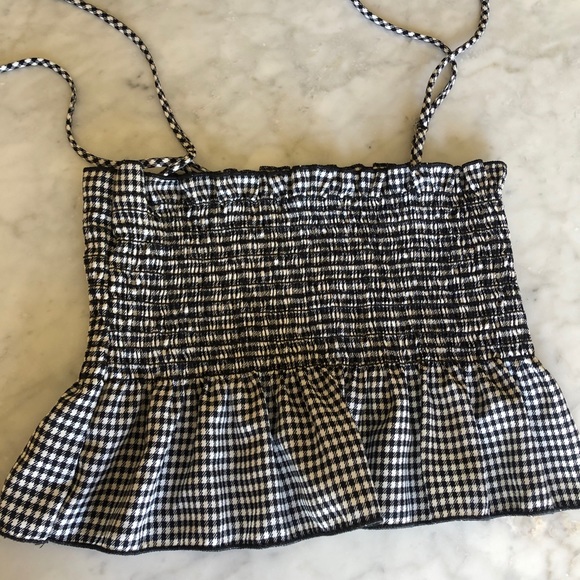 FASHION NOVA GINGHAM CROP TOP - Picture 1 of 3